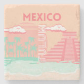 Tulum, Mexiko, Reisekunst Steinuntersetzer (Vorderseite)