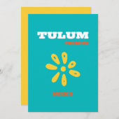 Tulum, Mexiko, Reisekunst, Türkis Dankeskarte (Vorne/Hinten)