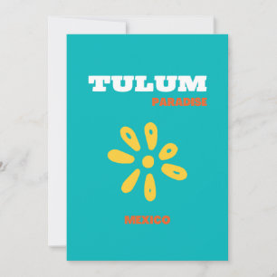 Tulum, Mexiko, Reisekunst, Türkis Dankeskarte