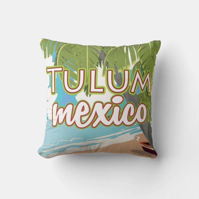 Tulum, Mexiko-Reiseplakat Kissen (Vorderseite)