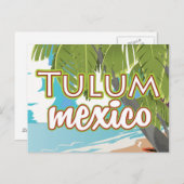 Tulum, Mexiko-Reiseplakat Postkarte (Vorne/Hinten)