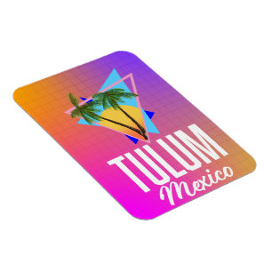 Tulum Mexiko Retro-Reiseplakat. Magnet