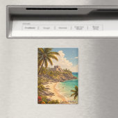 Tulum Mexiko Retro-Strandziel Magnet (In Situ (Geschirrspüler))