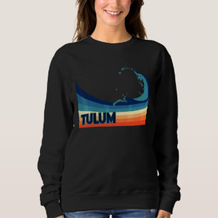 Tulum Mexiko Retro-Surf-Segel- und Angelurlaub Sweatshirt
