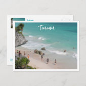 Tulum, Mexiko/ schöner Strand Postkarte (Vorne/Hinten)
