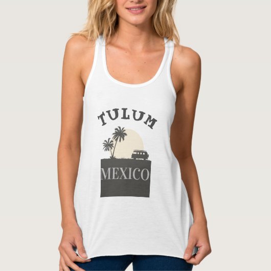 Tulum Mexiko Sonnenuntergang Tank Top (Vorderseite)