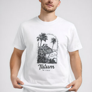 Tulum Mexiko Vintage Reiseziel Mayan Ruine T-Shirt