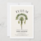 Tulum Palm Tree Bachelorette Wochenende Einladung (Vorderseite)