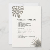 Tulum Palm Tree Bachelorette Wochenende Einladung (Rückseite)