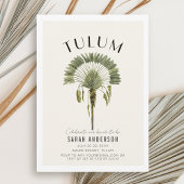 Tulum Palm Tree Bachelorette Wochenende Einladung