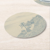 Tulum-Papierserviette Runder Pappuntersetzer (Angewinkelt)
