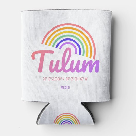 Tulum - Regenbogen Dosenkühler (Vorderseite)