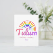 Tulum - Regenbogen Mexiko Postkarte (Stehend Vorderseite)