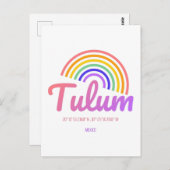 Tulum - Regenbogen Mexiko Postkarte (Vorne/Hinten)