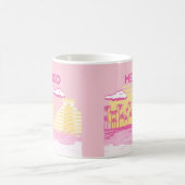 Tulum, Reisekunst, Preppy Art, Pink Kaffeetasse (Mittel)