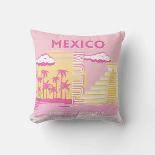 Tulum, Reisekunst, Preppy Art, Pink Kissen