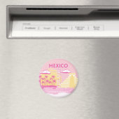 Tulum, Reisekunst, Preppy Art, Pink Magnet (In Situ (Geschirrspüler))