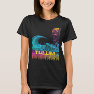 Tulum Retro 80er Stil Vintage Vaporwave Surfen T-Shirt
