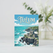 Tulum-Ruinen Postkarte (Stehend Vorderseite)