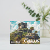 Tulum Ruins Cancun Postcard Postkarte (Stehend Vorderseite)