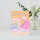 Tulum, Travel Art, Preppy Feiertagspostkarte (Stehend Vorderseite)