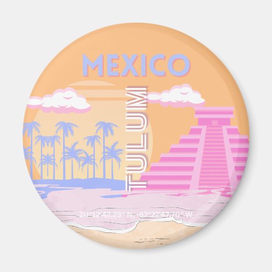 Tulum, Travel Art, Preppy Magnet (Vorne)