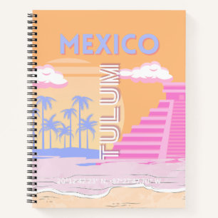 Tulum, Travel Art, Preppy Notizblock