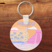 Tulum, Travel Art, Preppy Schlüsselanhänger (Vorderseite)