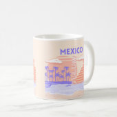 Tulum, Travel Art, Retro Art Kaffeetasse (VorderseiteRechts)