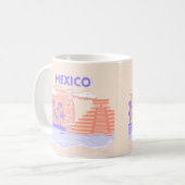 Tulum, Travel Art, Retro Art Kaffeetasse (Vorderseite Links)