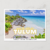 Tulum Wedding Save the Date Mexico Postcard Postkarte (Vorderseite)