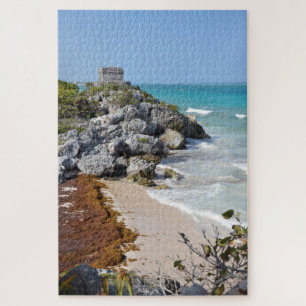 Tulum Yucatan Mexiko Alte Ruinen Meer Landschaft Puzzle