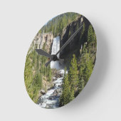 Tumalo Falls, OR Runde Wanduhr (Winkel)