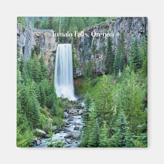 Tumalo Falls, Oregon landschaftliches Foto Magnet (Vorne)