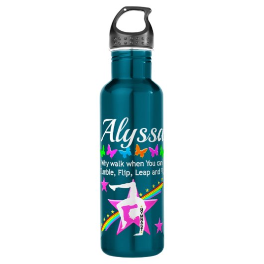 TUMBLATT GYMNAST PERSONALISIERTE WASSERFLASCHE EDELSTAHLFLASCHE (Vorderseite)