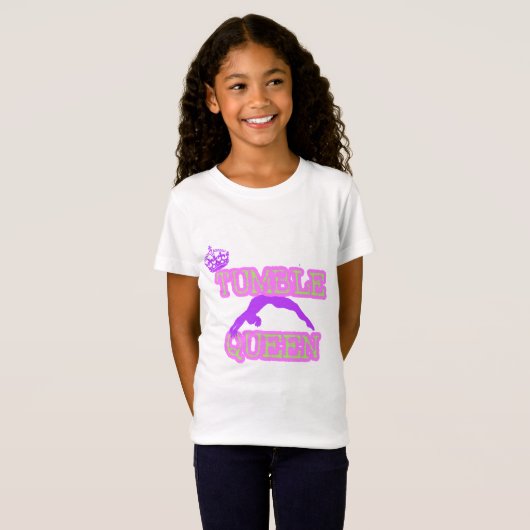 Tumble-Königin Gymnast-Mädchen-Shirt T-Shirt (Vorne ganz)
