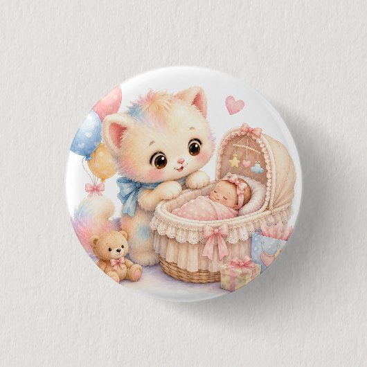 Tumble Watercolor Knopf Button (Vorderseite)
