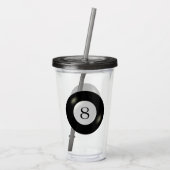 Tumbler - Billiards - 8 Ball Acryltrinkbecher (Rückseite)