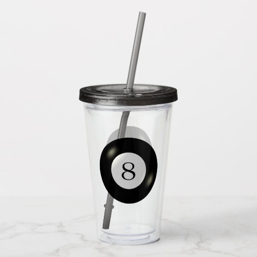 Tumbler - Billiards - 8 Ball Acryltrinkbecher (Rückseite)