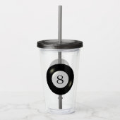Tumbler - Billiards - 8 Ball Acryltrinkbecher (Vorderseite)