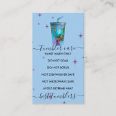 Tumbler care Blue mit Textur Visitenkarte (Vorderseite)