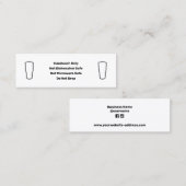 Tumbler Care Instructions Business Card Mini Visitenkarte (Vorne/Hinten)