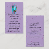 Tumbler care lila visitenkarte (Vorne/Hinten)