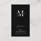 Tumbler Cup Care Instructions Minimalist Logo Visitenkarte (Rückseite)