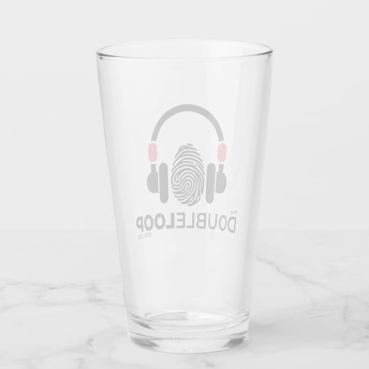 Tumbler Glass - Double Loop Podcast (Rückseite)