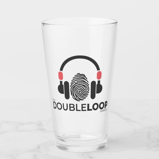 Tumbler Glass - Double Loop Podcast (Vorderseite)