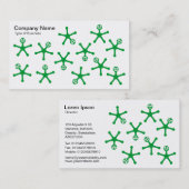 Tumbler - grün auf Weiß Visitenkarte (Vorne/Hinten)