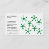 Tumbler - grün auf Weiß Visitenkarte (Rückseite)
