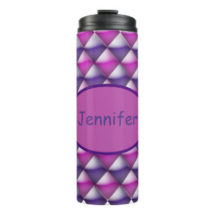 Tumbler - Lila und rosa gesteppter Look Thermosbecher