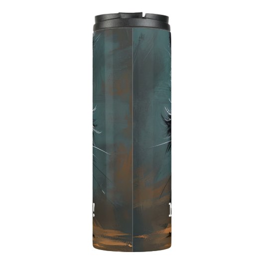 Tumbler mit lustigem Katzendesign Thermosbecher (Rückseite)